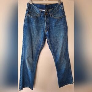 Carhartt Mens Relaxed Fit Jeans Medium Wash Zip/Button Closure Size 32x30